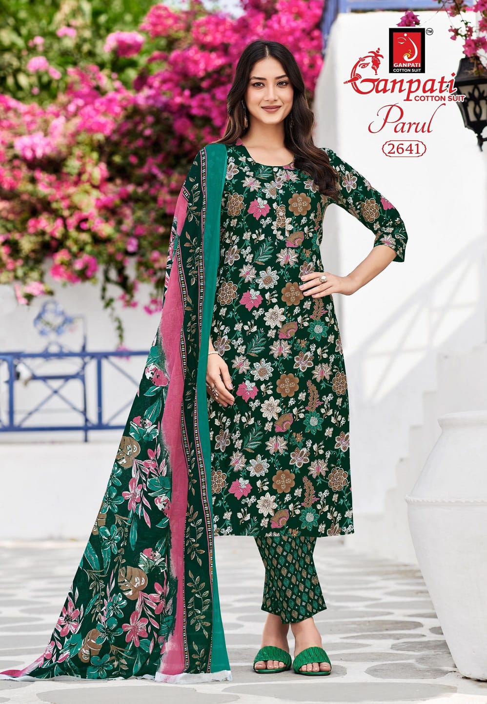 Parul Vol 15 Ganpati Readymade Cotton Pant Suits Manufacturer Ahmedabad