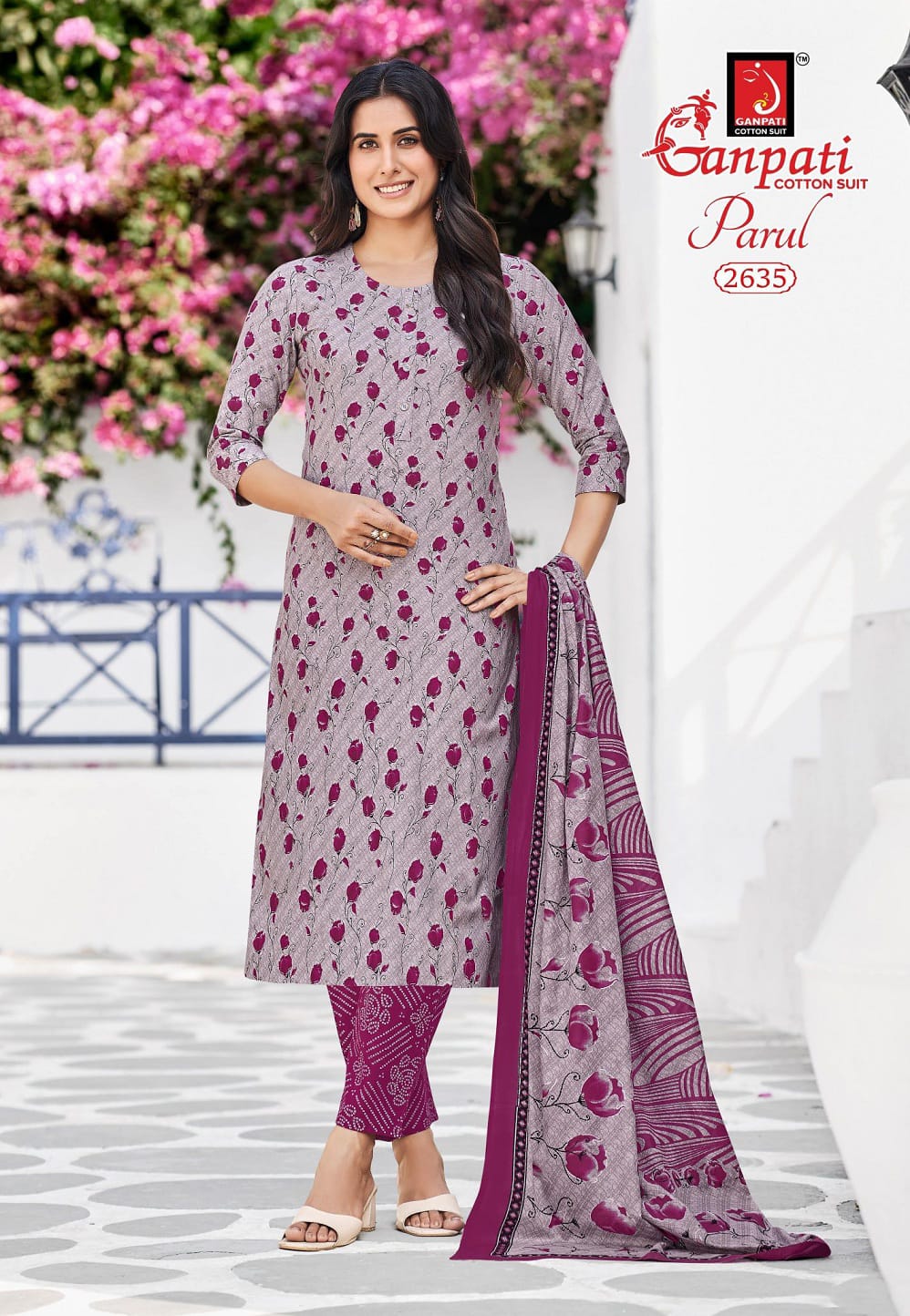Parul Vol 15 Ganpati Readymade Cotton Pant Suits Manufacturer Ahmedabad