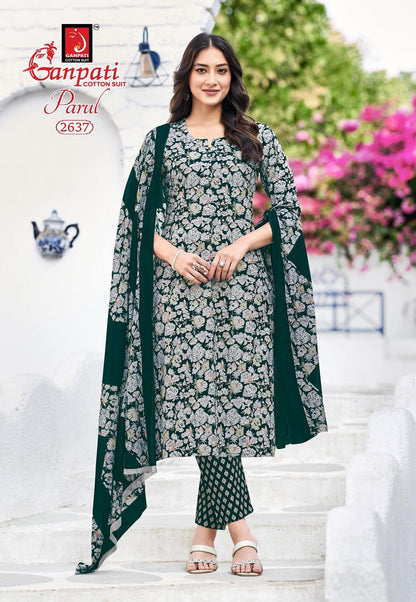 Parul Vol 15 Ganpati Readymade Cotton Pant Suits Manufacturer Ahmedabad