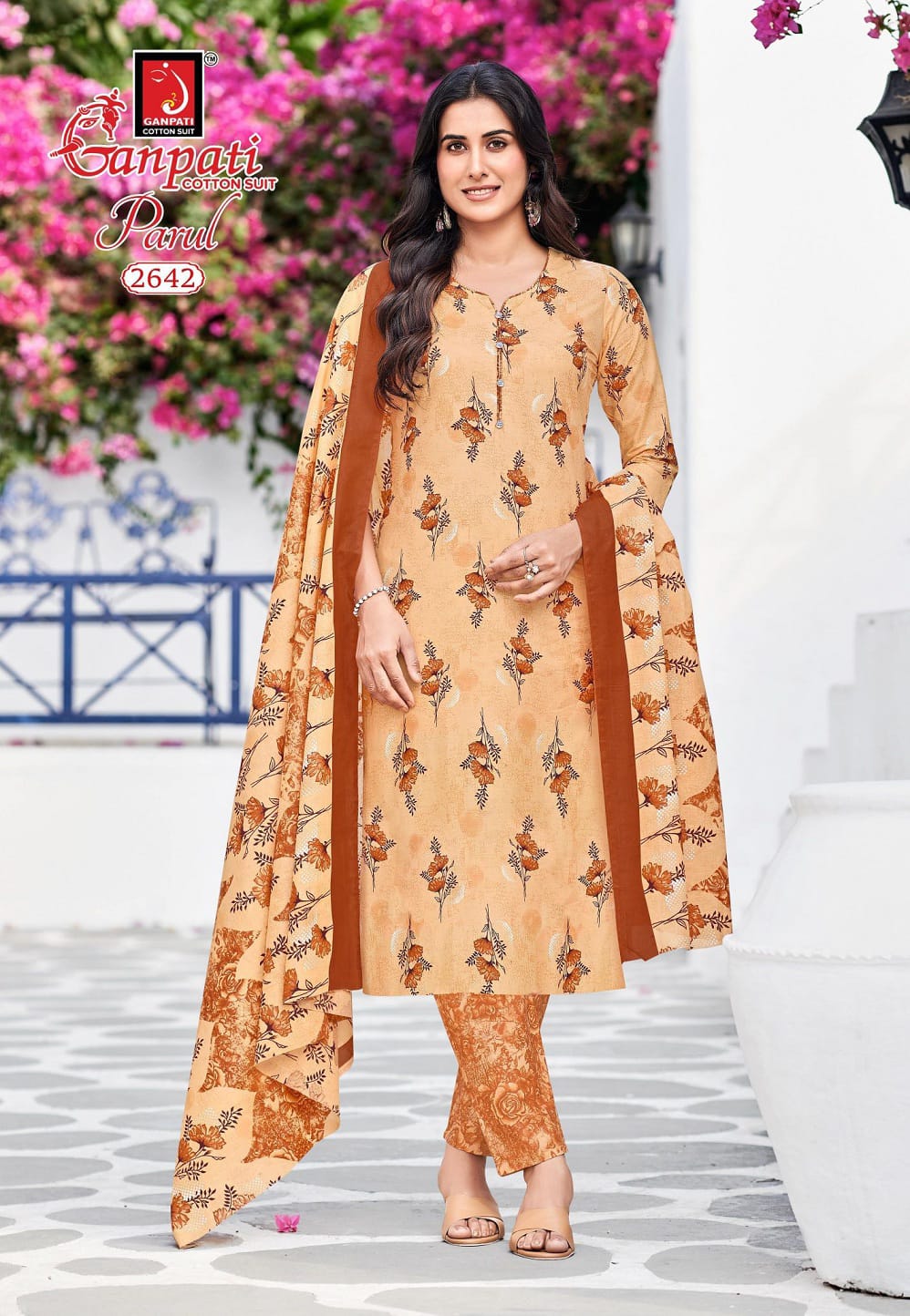 Parul Vol 15 Ganpati Readymade Cotton Pant Suits Manufacturer Ahmedabad