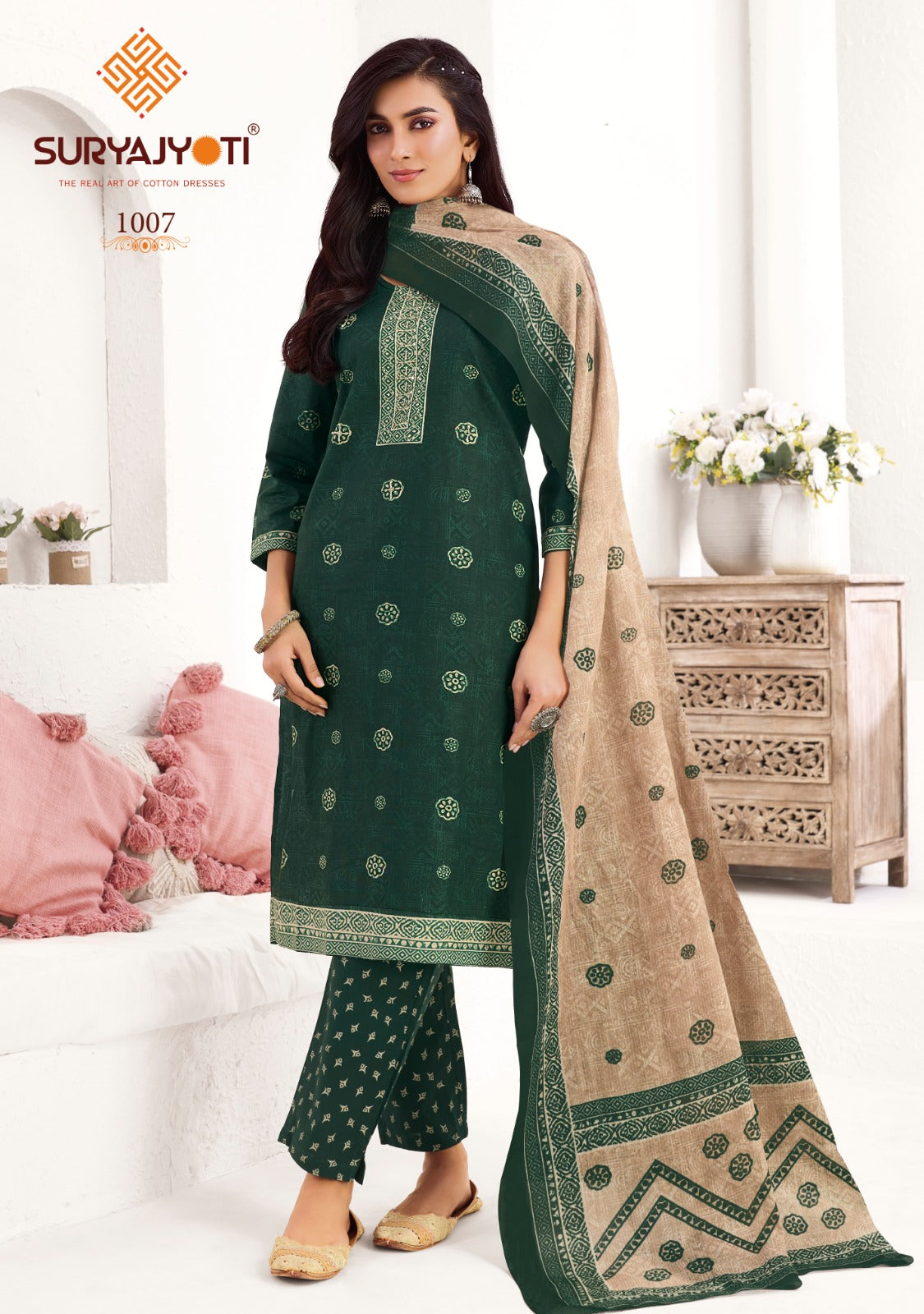 Parul Vol 1 Suryajyoti Readymade Cotton Pant Suits Manufacturer Ahmedabad
