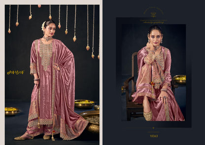 Parva Jay Vijay Velvet Suits Wholesale Rate