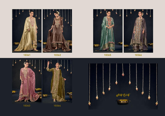 Parva Jay Vijay Velvet Suits Wholesale Rate