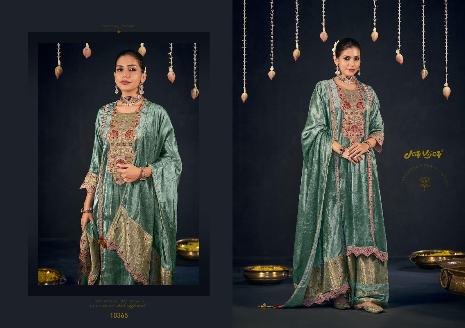 Parva Jay Vijay Velvet Suits Wholesale Rate