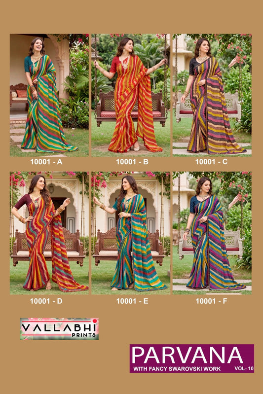 Parvana Vol 10 Vallabhi Prints Dull Moss Sarees Manufacturer