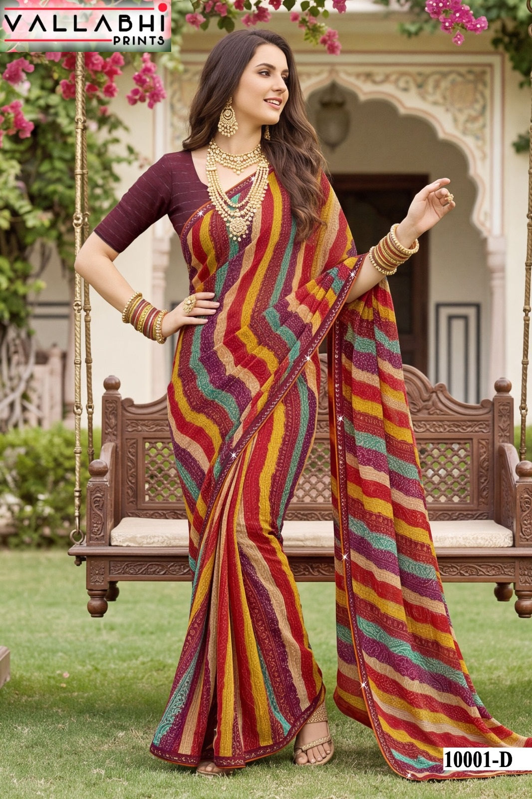 Parvana Vol 10 Vallabhi Prints Dull Moss Sarees Manufacturer