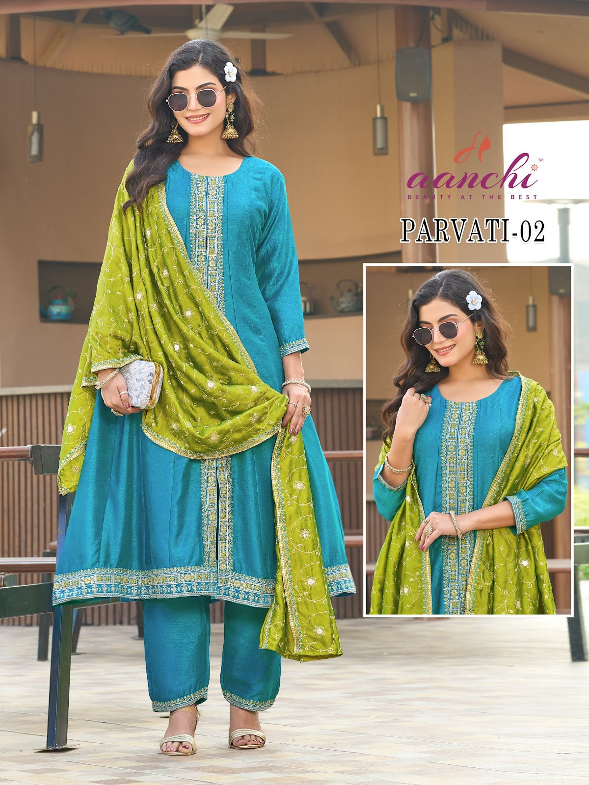 Parvati 01 To 05 Aanchi Vichitra Silk Readymade Suits Supplier India