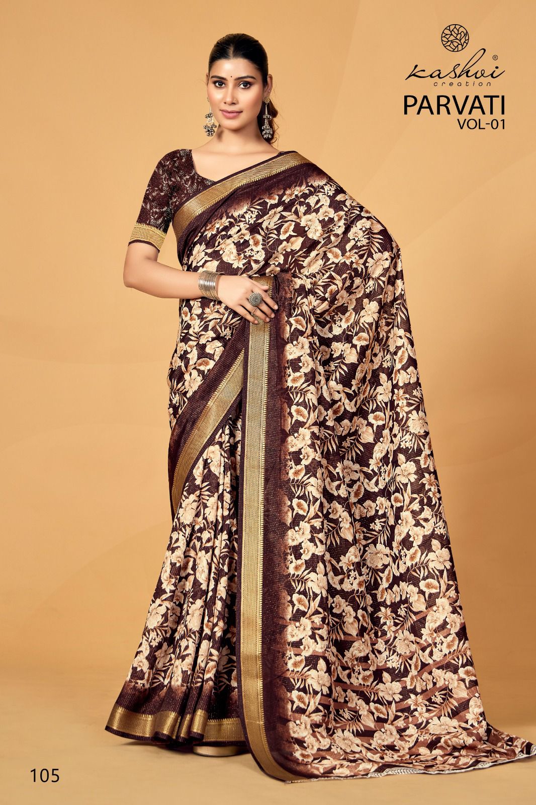 Parvati Vol 1 Kashvi Creation Jacquard Silk Sarees Wholesaler