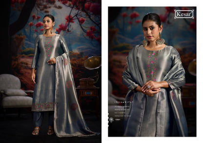 Parwaz Kesar Bemberg Silk Karachi Salwar Suits Wholesale Price