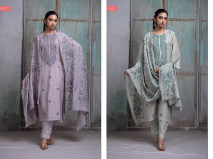 Parzum Naariti Mul Chanderi Pant Style Suits Exporter India