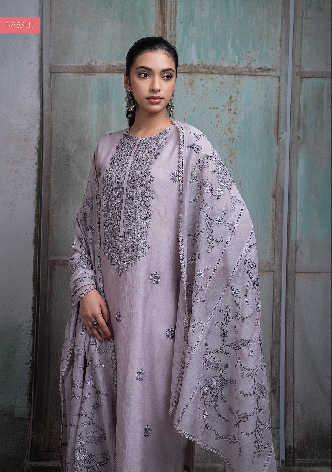 Parzum Naariti Mul Chanderi Pant Style Suits Exporter India