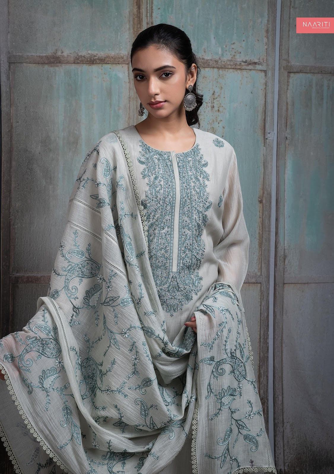 Parzum Naariti Mul Chanderi Pant Style Suits Exporter India