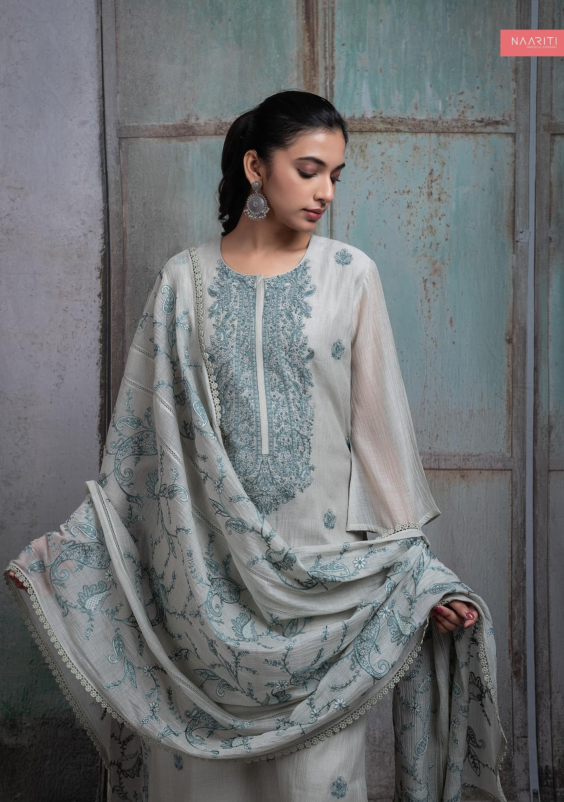 Parzum Naariti Mul Chanderi Pant Style Suits Exporter India