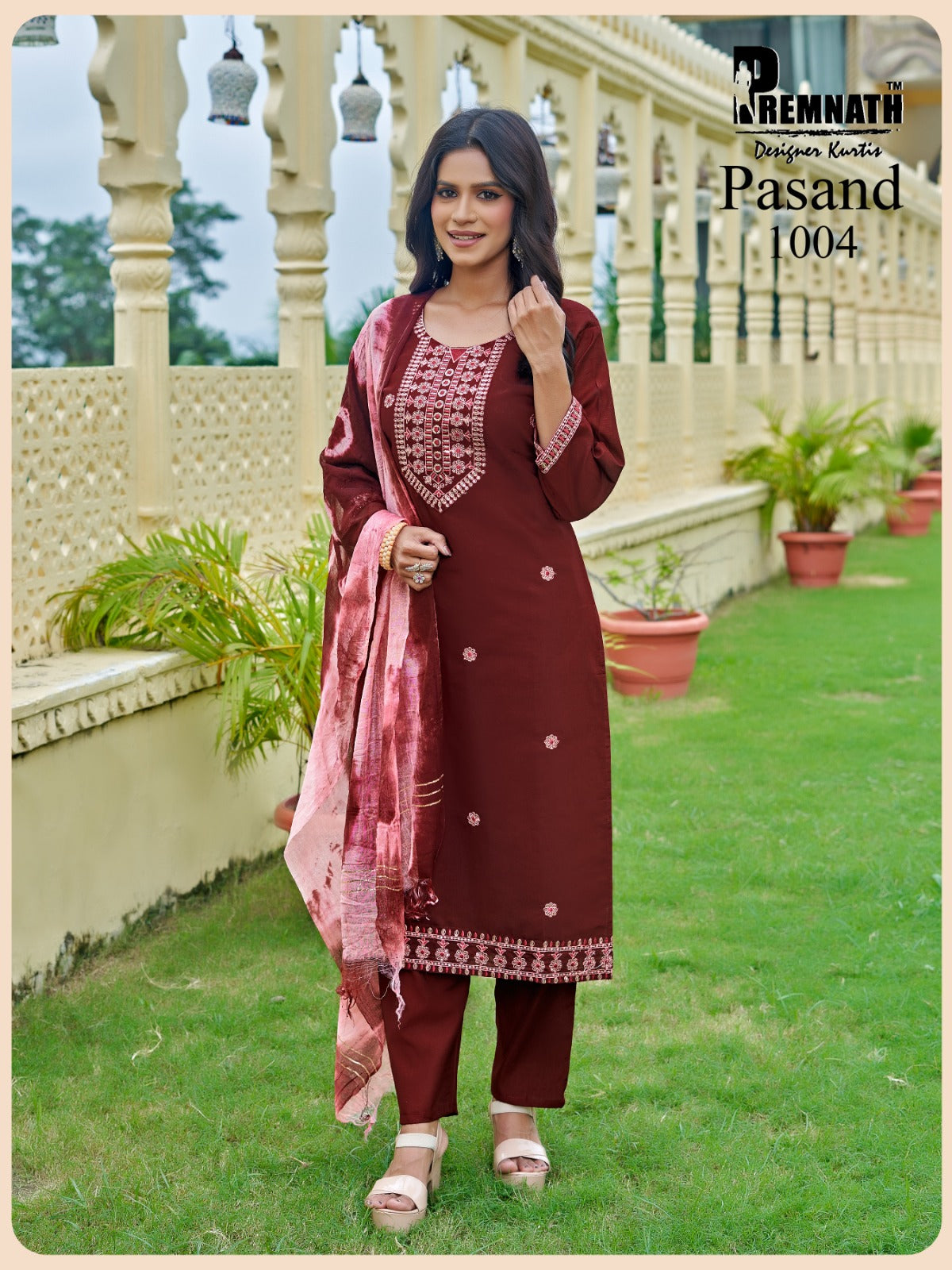 Pasand Premnath Gadwal Readymade Pant Style Suits Supplier India