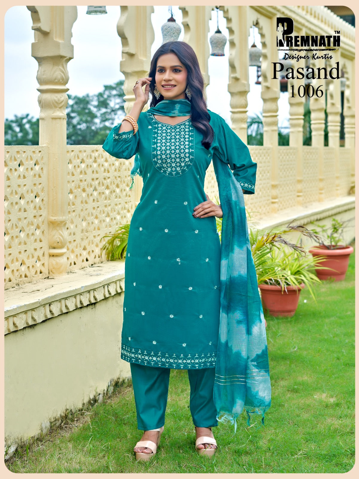 Pasand Premnath Gadwal Readymade Pant Style Suits Supplier India