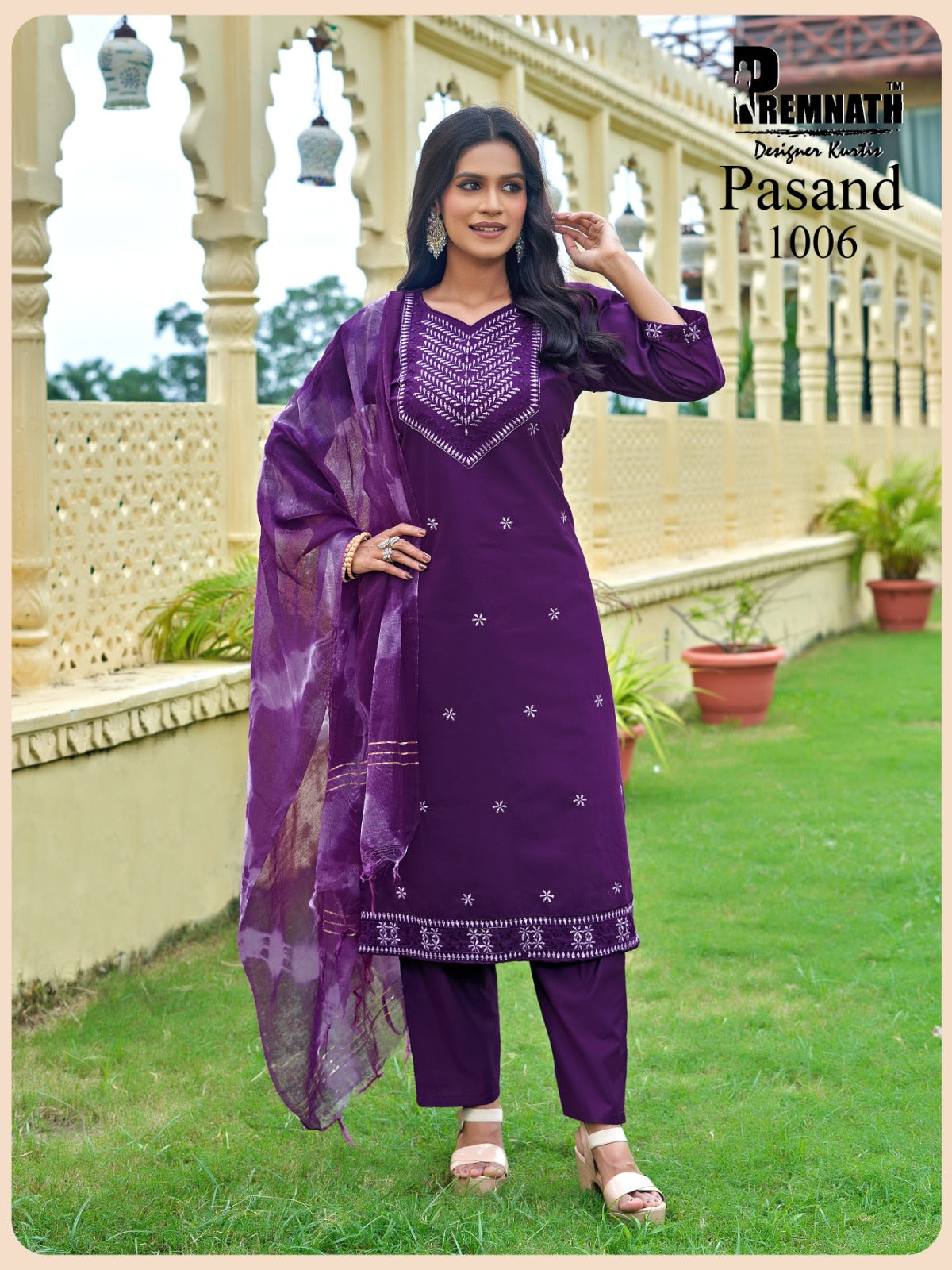 Pasand Premnath Gadwal Readymade Pant Style Suits Supplier India