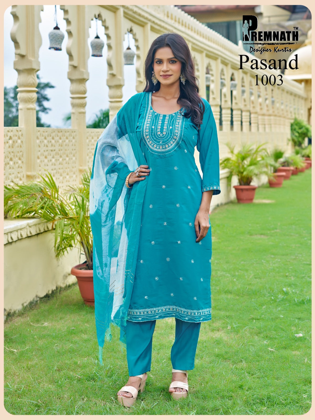 Pasand Premnath Gadwal Readymade Pant Style Suits Supplier India