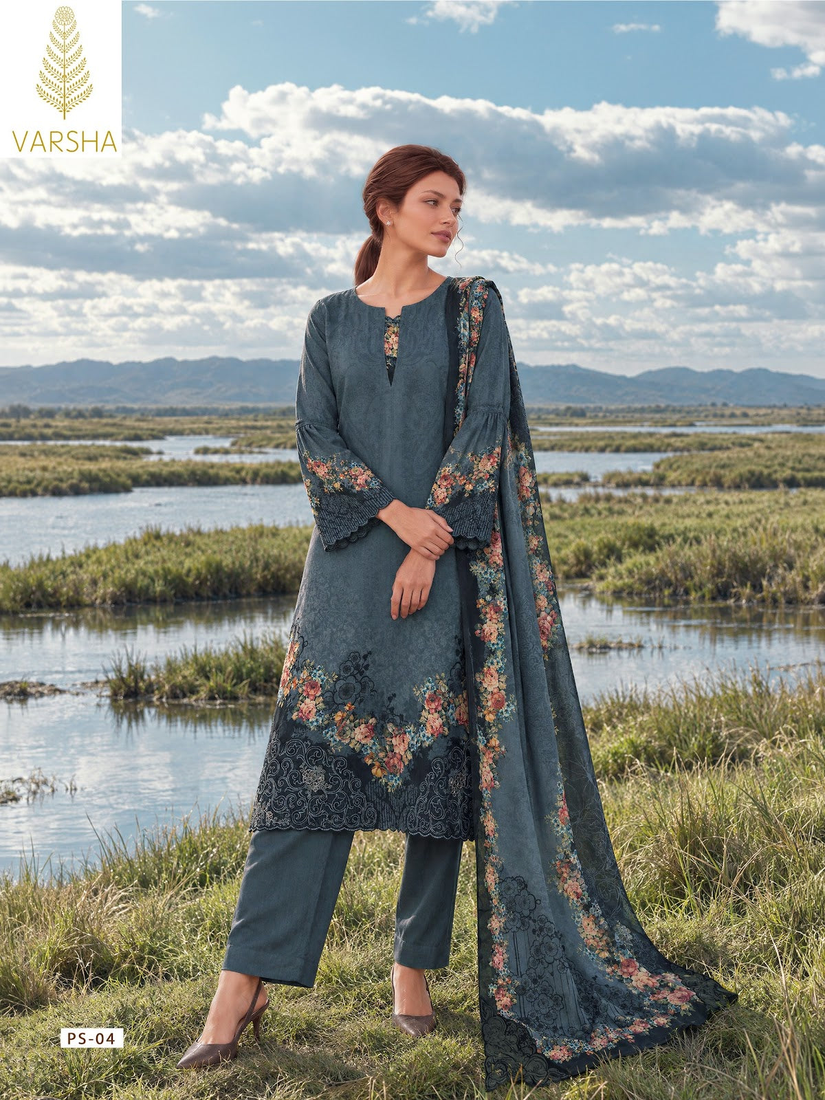 Pasha Varshaa Viscose Pashmina Suits Exporter India