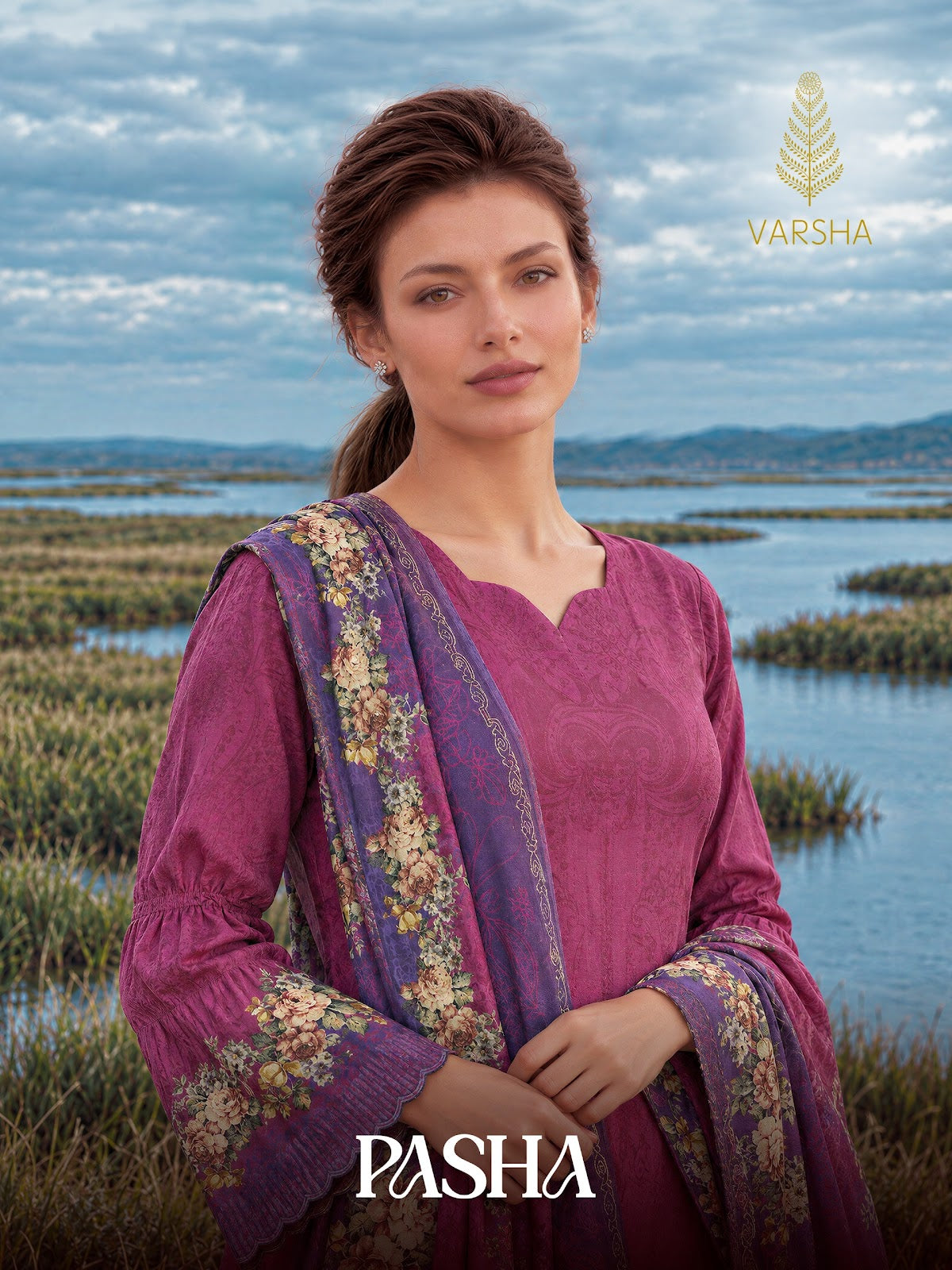 Pasha Varshaa Viscose Pashmina Suits Exporter India