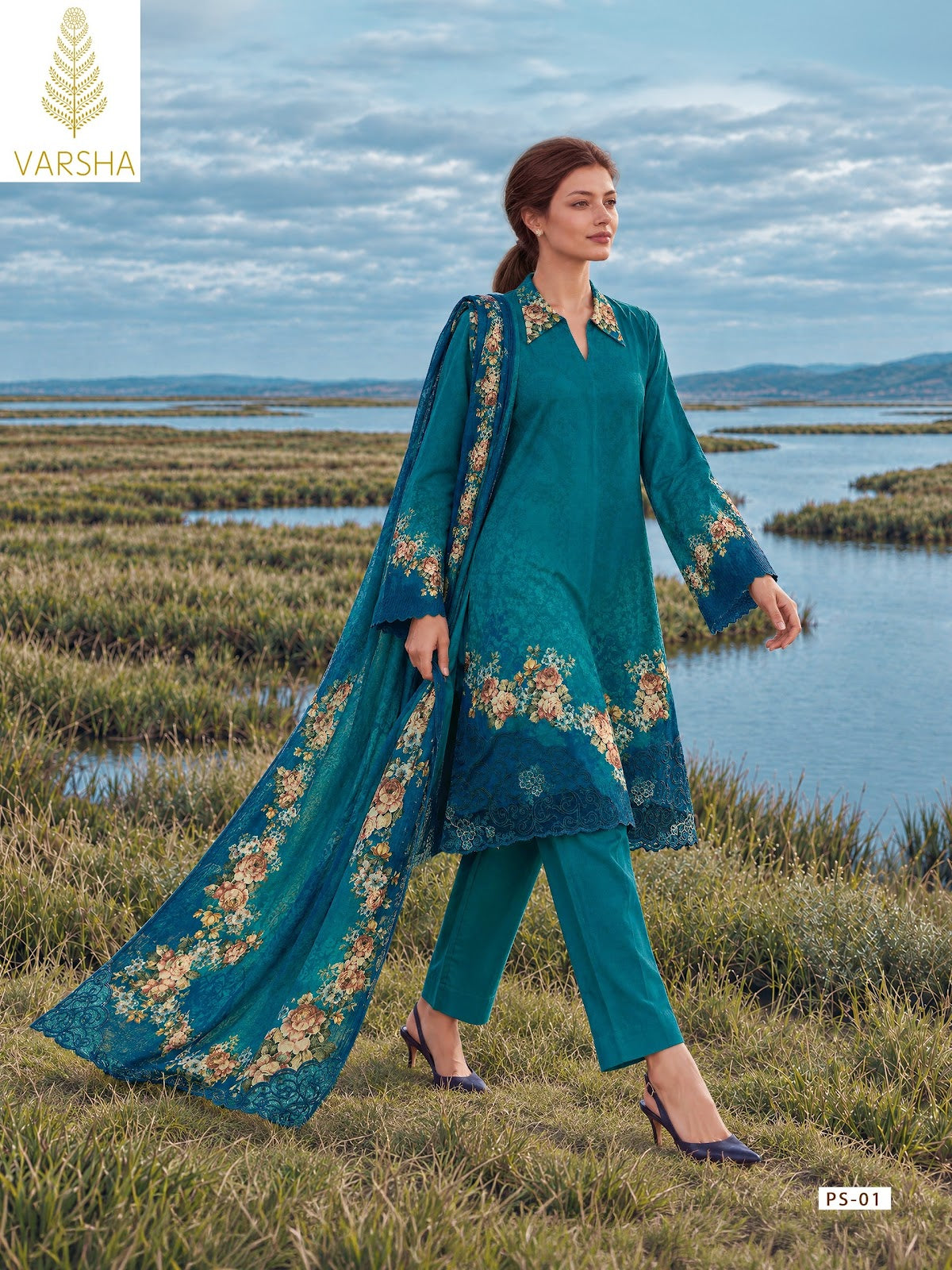 Pasha Varshaa Viscose Pashmina Suits Exporter India