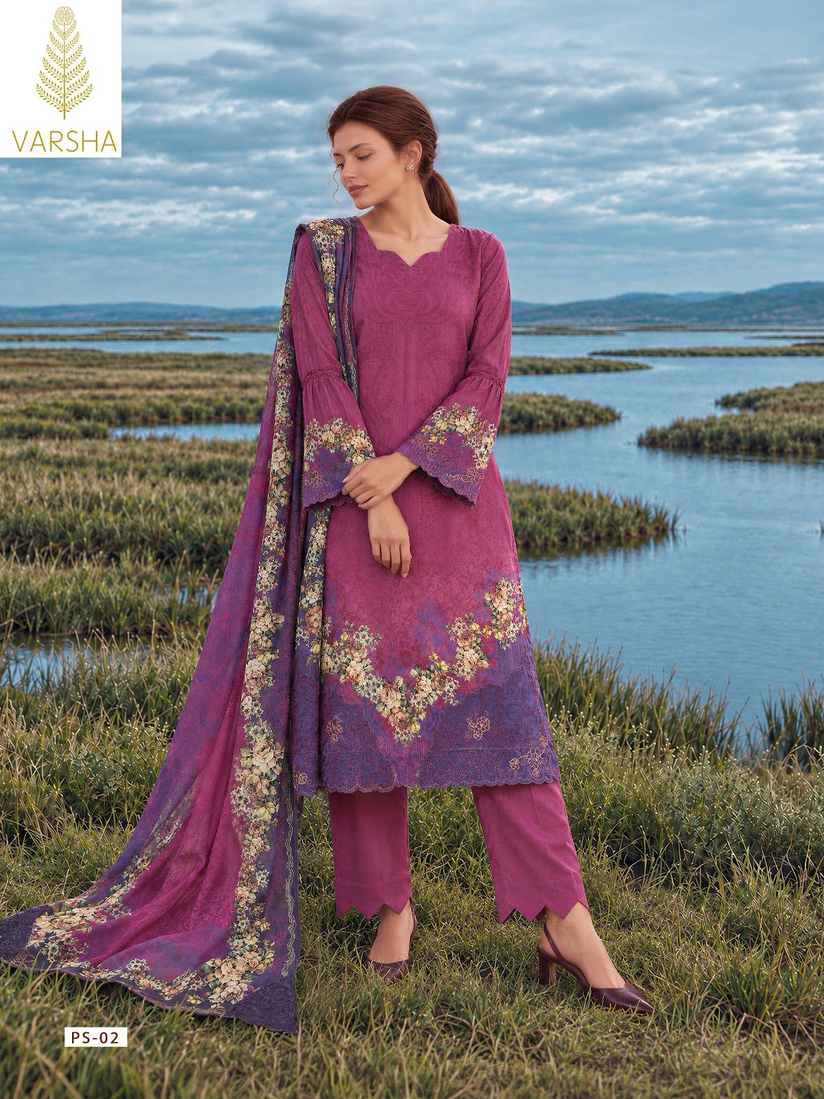 Pasha Varshaa Viscose Pashmina Suits Exporter India