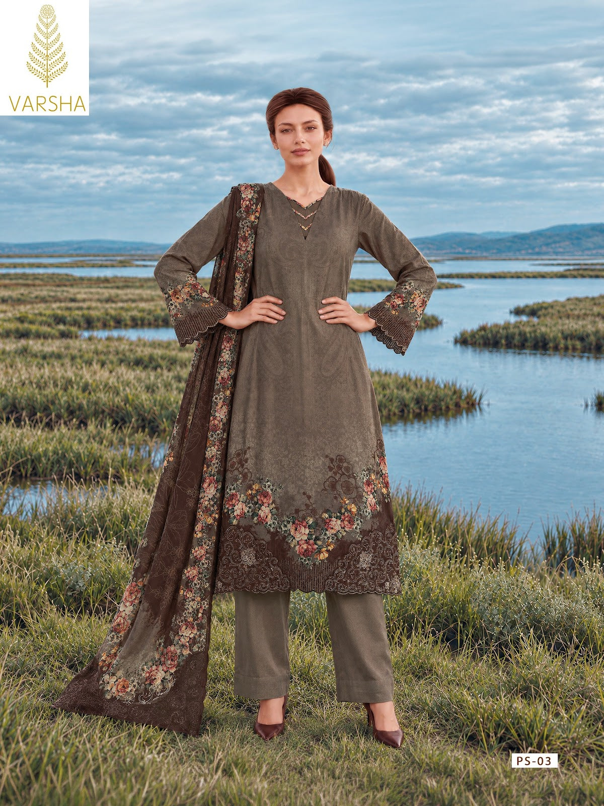 Pasha Varshaa Viscose Pashmina Suits Exporter India