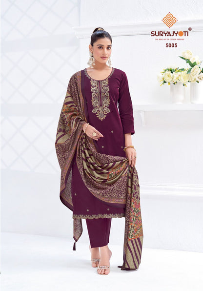 Pashan Vol 5 Suryajyoti Jam Satin Pant Style Suits Wholesaler India