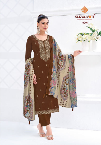 Pashan Vol 5 Suryajyoti Jam Satin Pant Style Suits Wholesaler India