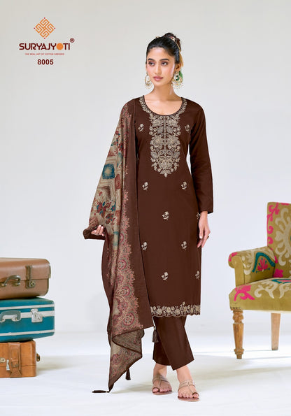 Pashan Vol 8 Suryajyoti Jaam Satin Pant Style Suits Wholesale Rate