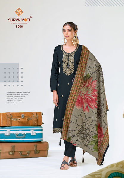 Pashan Vol 8 Suryajyoti Jaam Satin Pant Style Suits Wholesale Rate