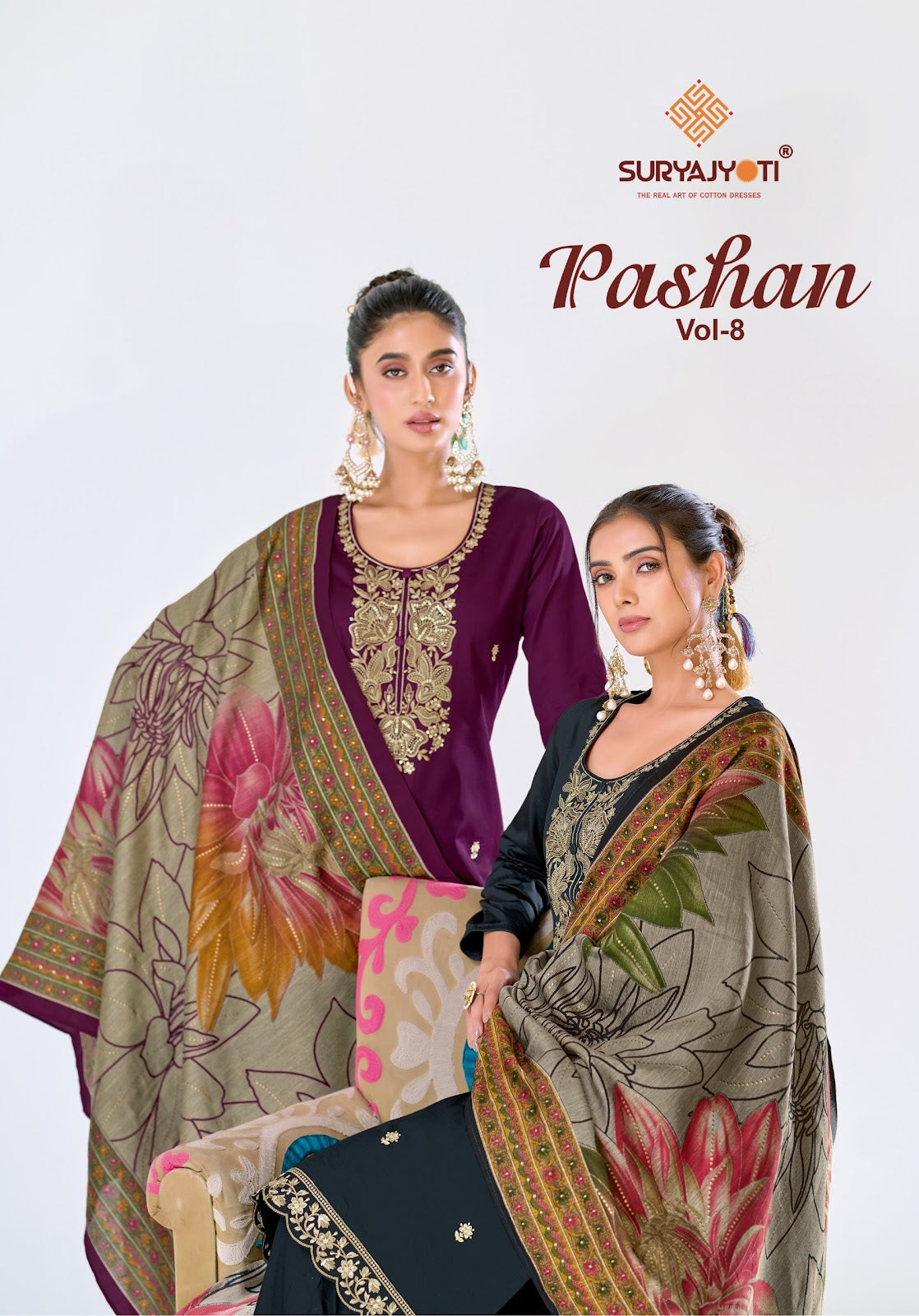 Pashan Vol 8 Suryajyoti Jaam Satin Pant Style Suits Wholesale Rate