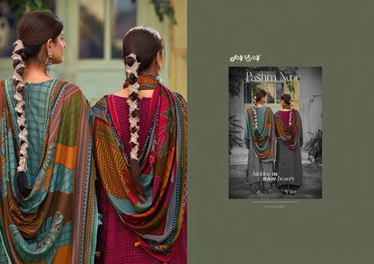 Pashm Noor Jay Vijay Jacquard Pashmina Suits Supplier
