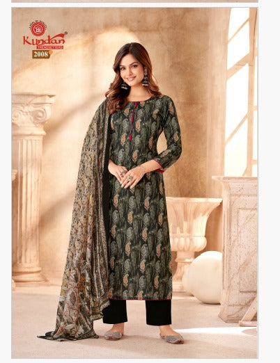 Pashmina Gold Vol 2 Kundan Cotton Dress Material Supplier India