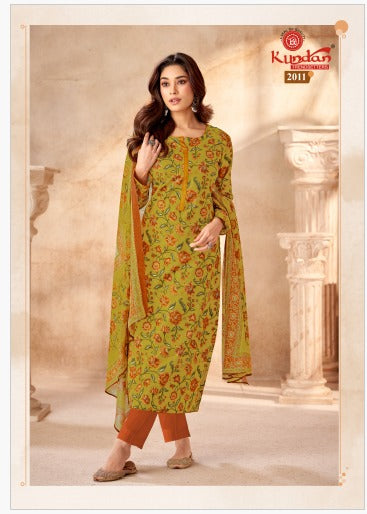 Pashmina Gold Vol 2 Kundan Cotton Dress Material Supplier India
