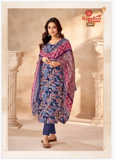 Pashmina Gold Vol 2 Kundan Cotton Dress Material Supplier India