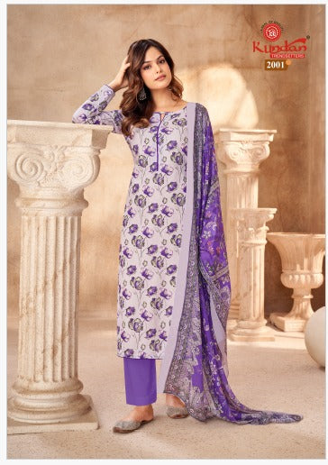 Pashmina Gold Vol 2 Kundan Cotton Dress Material Supplier India