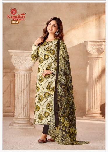 Pashmina Gold Vol 2 Kundan Cotton Dress Material Supplier India