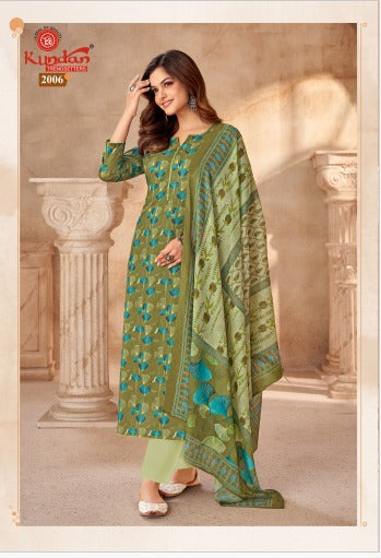 Pashmina Gold Vol 2 Kundan Cotton Dress Material Supplier India