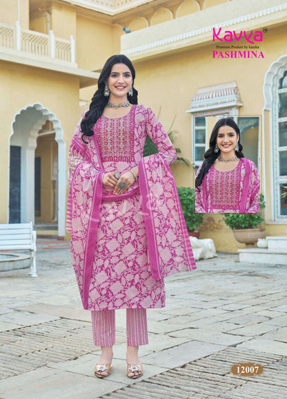 Pashmina Vol 12 Kavya Cotton Readymade Pant Style Suits Wholesale Price