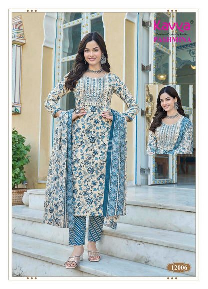 Pashmina Vol 12 Kavya Cotton Readymade Pant Style Suits Wholesale Price