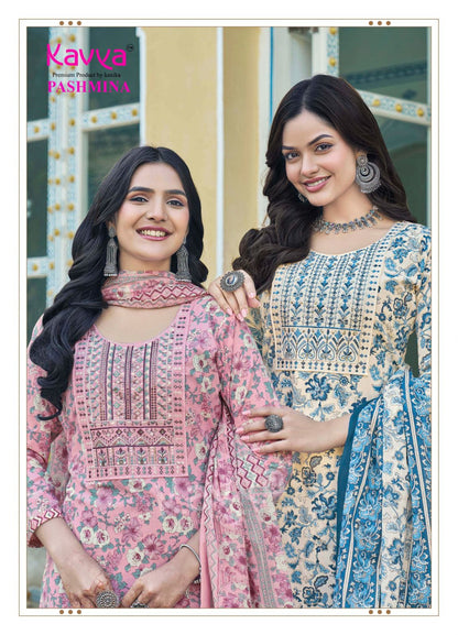Pashmina Vol 12 Kavya Cotton Readymade Pant Style Suits Wholesale Price