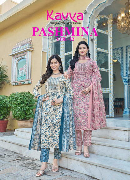 Pashmina Vol 12 Kavya Cotton Readymade Pant Style Suits Wholesale Price