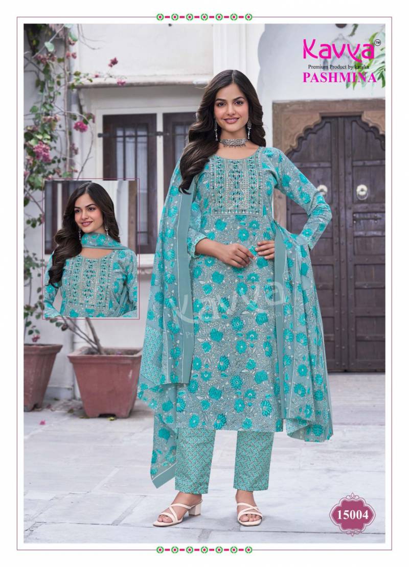 Pashmina Vol 15 Kavya Cotton Readymade Pant Style Suits Wholesaler India