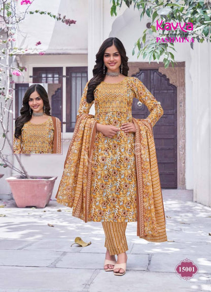 Pashmina Vol 15 Kavya Cotton Readymade Pant Style Suits Wholesaler India