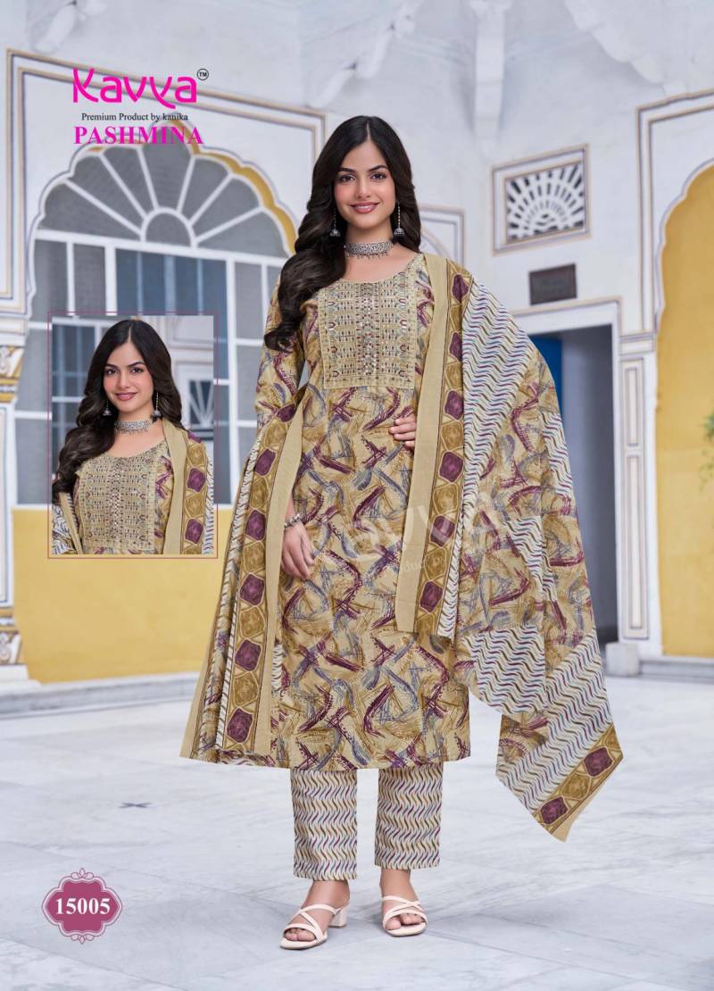 Pashmina Vol 15 Kavya Cotton Readymade Pant Style Suits Wholesaler India