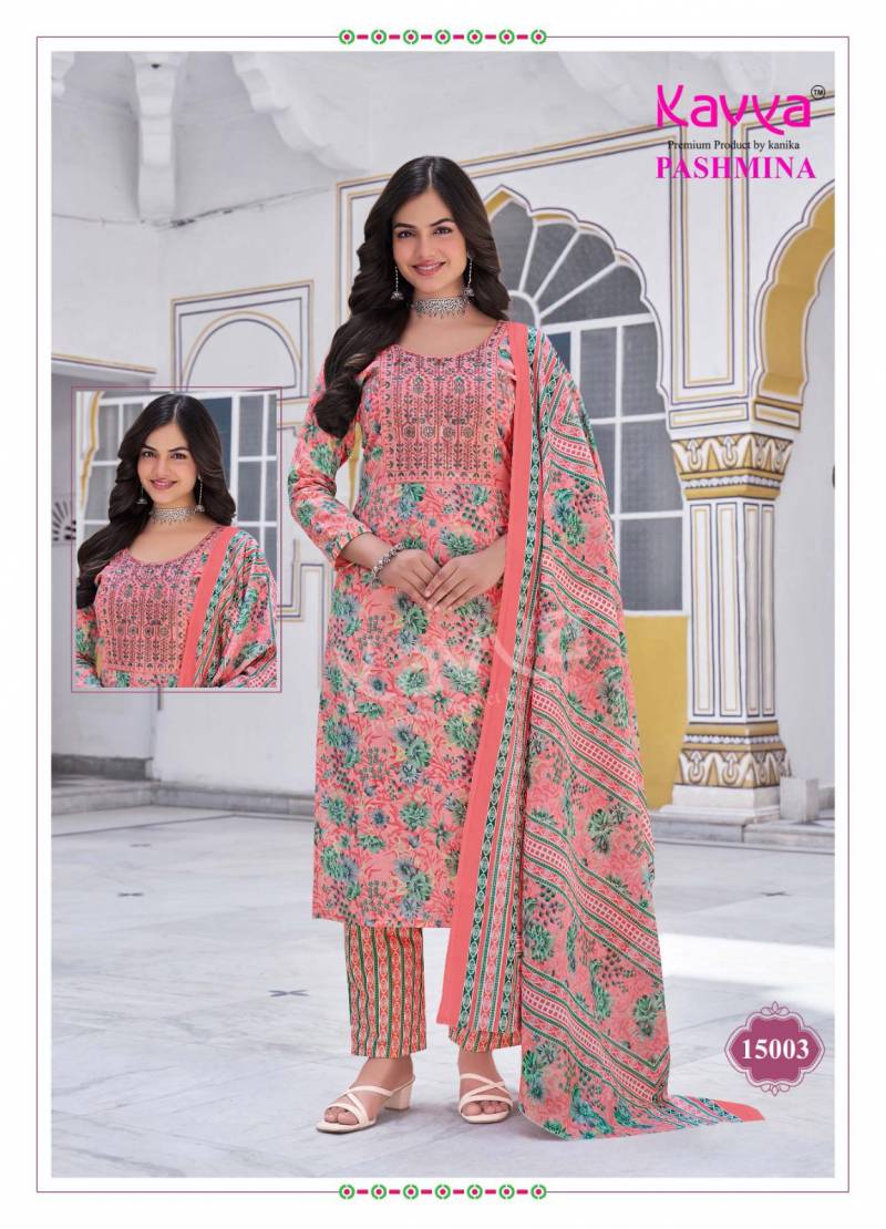 Pashmina Vol 15 Kavya Cotton Readymade Pant Style Suits Wholesaler India