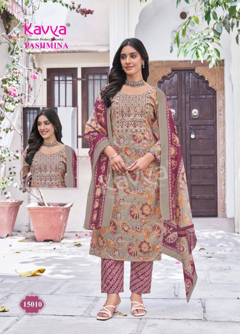 Pashmina Vol 15 Kavya Cotton Readymade Pant Style Suits Wholesaler India