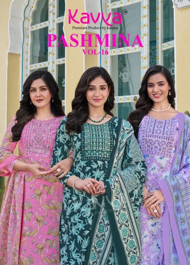 Pashmina Vol 16 Kavya Cotton Readymade Pant Style Suits Wholesale Price
