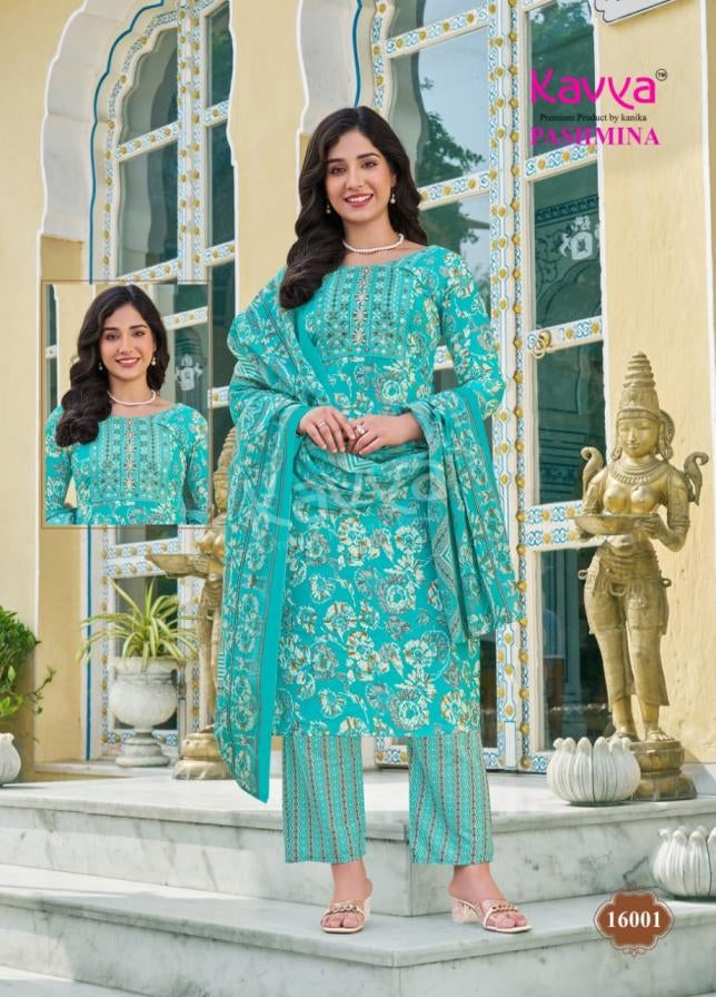 Pashmina Vol 16 Kavya Cotton Readymade Pant Style Suits Wholesale Price