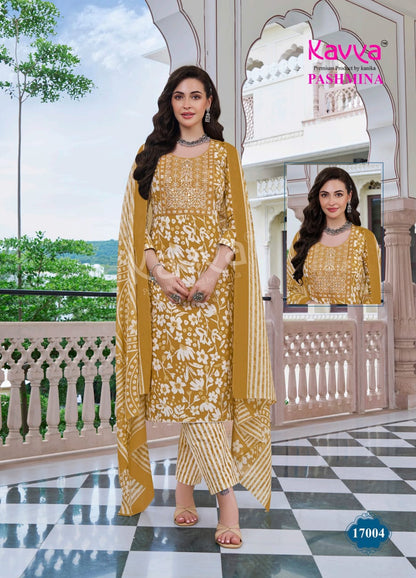 Pashmina Vol 17 Kavya Cotton Readymade Pant Style Suits Exporter Ahmedabad